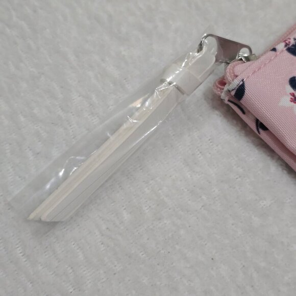 Kate Spade ✦ Pink Floral Zipper Pouch ✦ 11"x8" Polyester Travel Clutch NWT - Picture 4 of 8